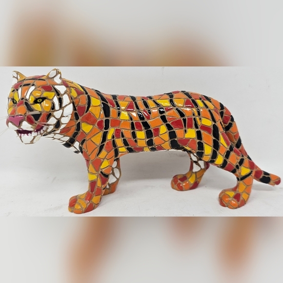 Source Unknown Other - Multicolor Mosaic Tiger Designed In Barcelona, Spain. Vibrant Colors.